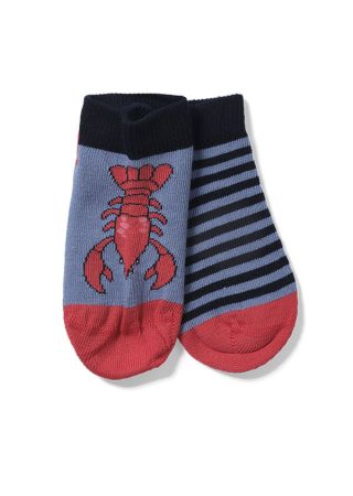 Chaussettes enfants Bleu Marine et blanches antiderapantes HUBLOT