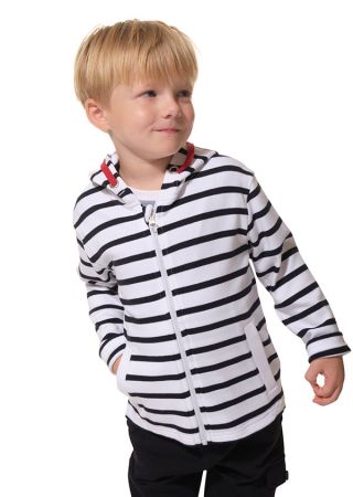 ANDY Veste mixte zippée en coton interlock à capuche|HUBLOT