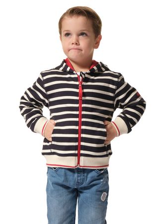 EUCALY Veste en molleton rayé  à capuche mixte |HUBLOT