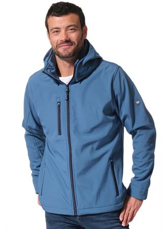 Veste en Softshell KIRIN Homme Zippée avec Capuche Amovible HUBLOT