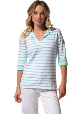 LUCIANE Tee shirt femme manches 3/4 et col fantasie|HUBLOT