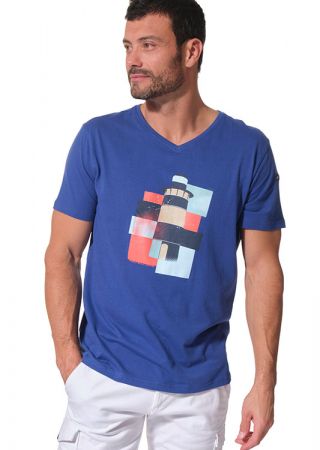 TRINITE Tee-shirt homme avec sérigraphie phare Hublot