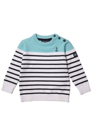 HAROLD Pull layette encolure ronde en maille |HUBLOT