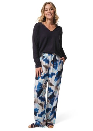 JOANNA Pantalon femme ample et fluide version fleuri |HUBLOT