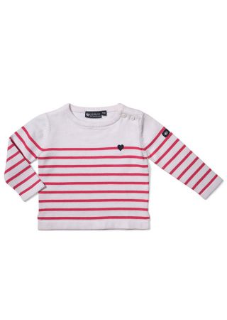 ALOUETTE Pull fille encolure ronde , boutons épaules en maille |HUBLOT