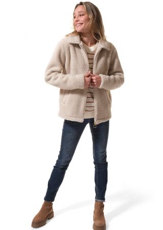 MORINE Manteau zippé court en sherpa femme HUBLOT