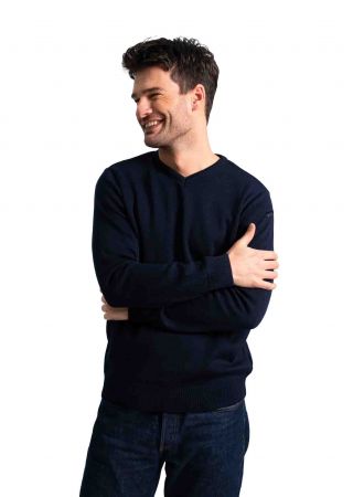 ALFI Pull homme manches longues, col V |HUBLOT