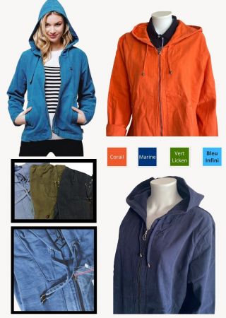 Veste en canevas manches longues avec capuche ABORDAGE II |CAPTAIN CORSAIRE