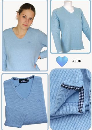 Pull AURE col V Cap Marine AZUR