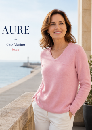 Pull AURE col V-ROSE|Cap Marine