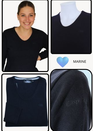 Pull AURE col V Cap Marine  MARINE