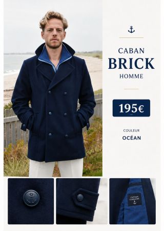 BRICK Caban homme |Captain Corsaire ⚓