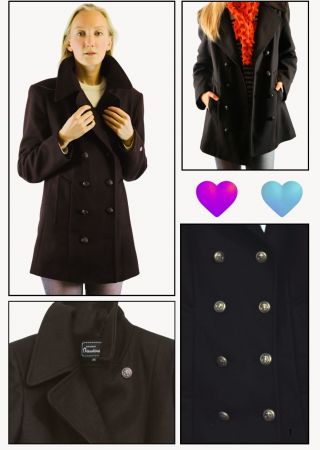 Caban marin double boutonnage breton femme doublé ISABELLE |Michel Beaudouin