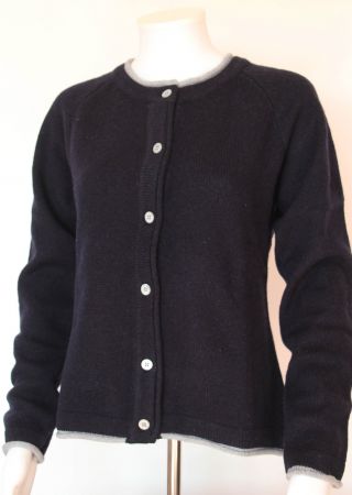 Cardigan KILLINEY NAVY en laine et cachemire pour femme Irelandseye