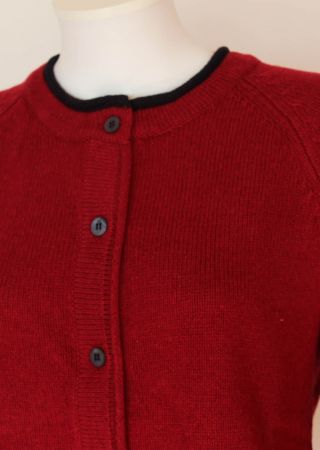 Cardigan KILLINEY VENETIAN RED en laine et cachemire pour femme Irelandseye