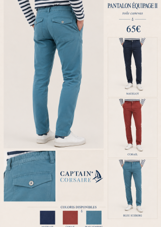Pantalon marin homme Equipage Captain Corsaire