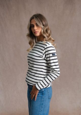 Marinière CORDAGE FITTÉ manches longues coton interlock |HUBLOT