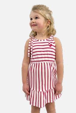 CHARLIZE Robe fille à bretelles avec découpes à la taille et jeux de rayures|HUBLOT