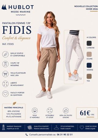 FIDIS  pantalon 7/8 femme |HUBLOT ⚓