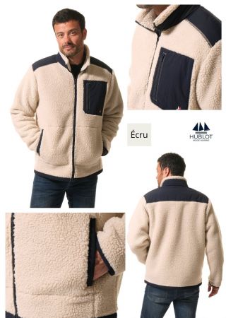 GADIOT Manteau homme en sherpa et polaire zippé |HUBLOT