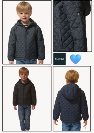 KIMIKO BOY Manteau zippé matelassé à capuche| HUBLOT