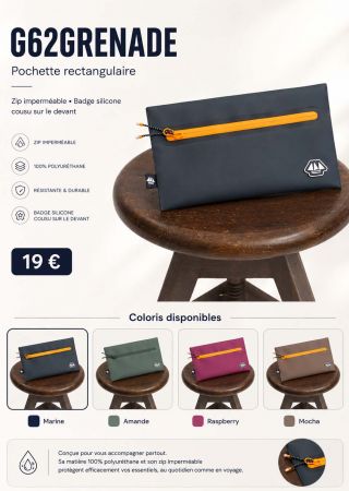 GRENADE Pochette rectangulaire, zip imperméable |HUBLOT ⚓