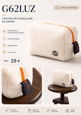 LUZ Trousse rectangulaire en PU fermeture zippée |HUBLOT ⚓