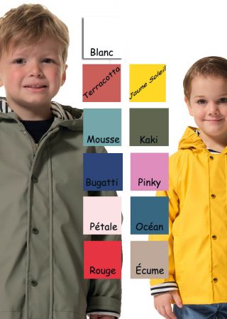 PROUE Ciré enfants mixte zippé à capuche avec manches raglan et coutures étanches HUBLOT