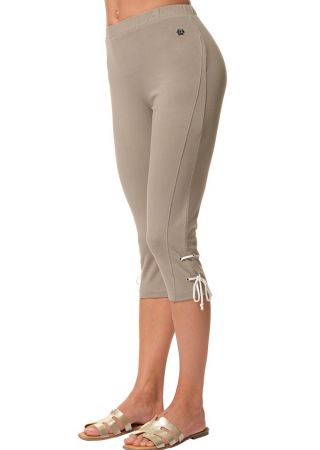 ABBYGAEL Legging court femme avec lien de serrage bas de jambe |HUBLOT