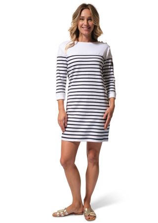 FLORENCE Robe en coton interlock manches 3/4 |HUBLOT