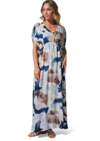 FRANCESCA Robe longue forme empire imprimée |HUBLOT