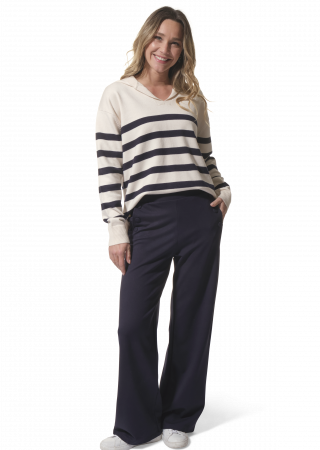 EDWINA Pantalon large femme fluide en coton Punto Roma |HUBLOT