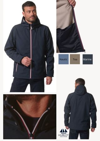 JASON Veste softshell hommezippée à capuche amovible , contre collé polaire|HUBLOT