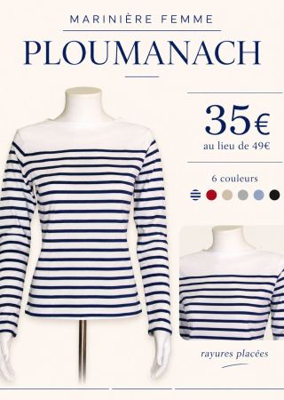 PLOUMANACH  Marinière femme manches longues coton Interlock |Captain Corsaire⚓