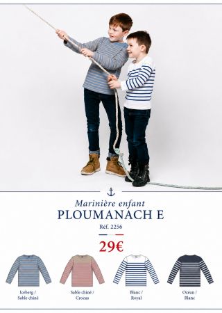 PLOUMANAC'H Marinière enfant mixte rayures placées |Captain Corsaire ⚓