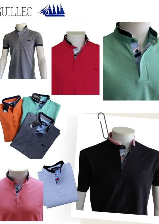 GUILLEC- Polo homme -9 couleurs –Col officier|Cap Marine