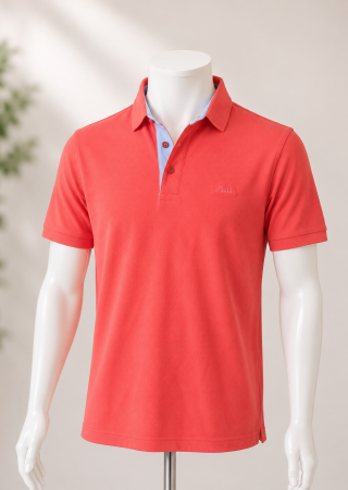 Polo homme JET–Corail – Col 3 boutons|Cap Marine