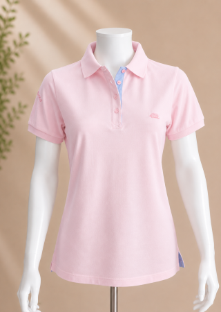 LAITA Polo Rose coton piqué femme |Cap Marine