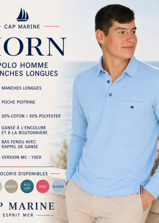 HORN polo homme Cap Marine