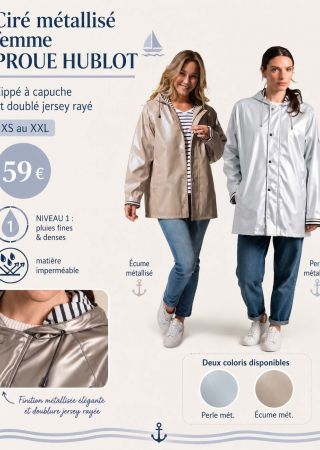 PROUE MET Ciré mixte adulte métallisé doublé coton |HUBLOT ⚓