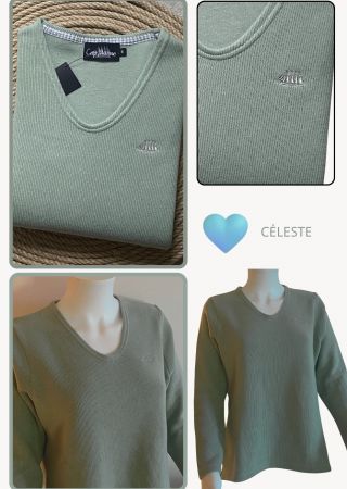 Pull AURE col V Cap Marine CÉLESTE