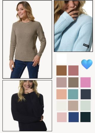 CALIBRI Pull femme Col rond Hublot