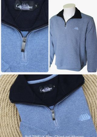 Trieux Bleu Chine pull homme Cap Marine