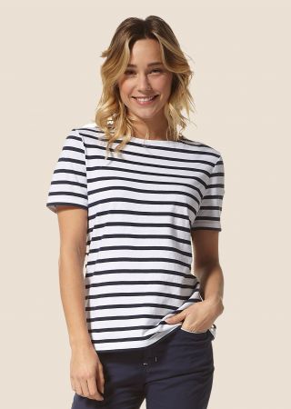 BABAORD FITTÉ Mariniére femme manches courtes en coton |HUBLOT