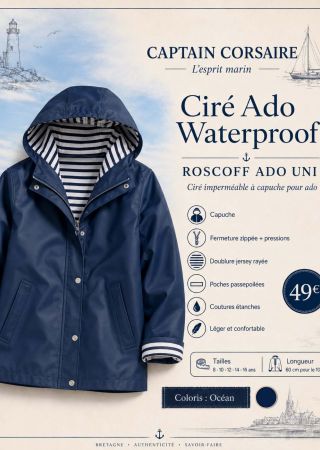 ROSCOFF Ciré ADO uni |Captain Corsaire ⚓