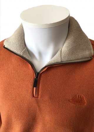 Cap Marine TRIEUX ORANGE  Pull  homme col camionneur