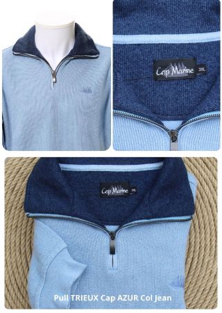 Trieux Bleu Chine pull homme Cap Marine