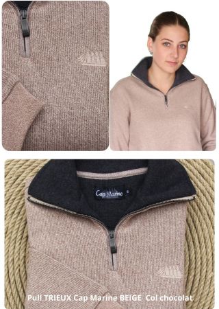 Trieux BEIGE pull homme Cap Marine