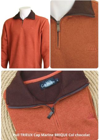 Trieux Bleu Chine pull homme Cap Marine