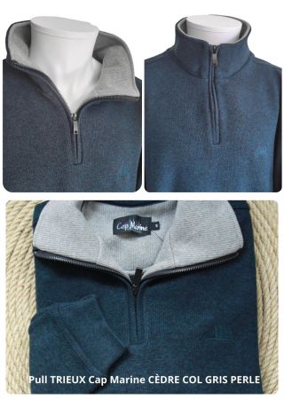 Trieux Bleu Chine pull homme Cap Marine